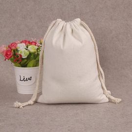 Porcellana Grandi borse di cordone alla moda della tela, borse di cordone bianche fatte a mano della tela fornitore