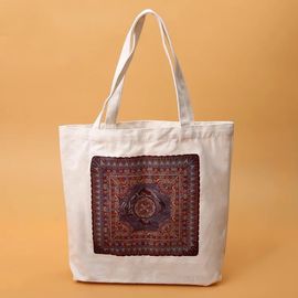 Porcellana Brown ed il bianco hanno marcato a caldo le borse promozionali/borse promozionali durevoli degli oggetti fornitore