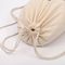 Le borse di cordone in bianco del cotone/hanno personalizzato le piccole borse del tessuto con il cordone fornitore