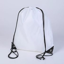 Zaino bianco del cordone di Trainning, grande borsa impermeabile di sport del cordone