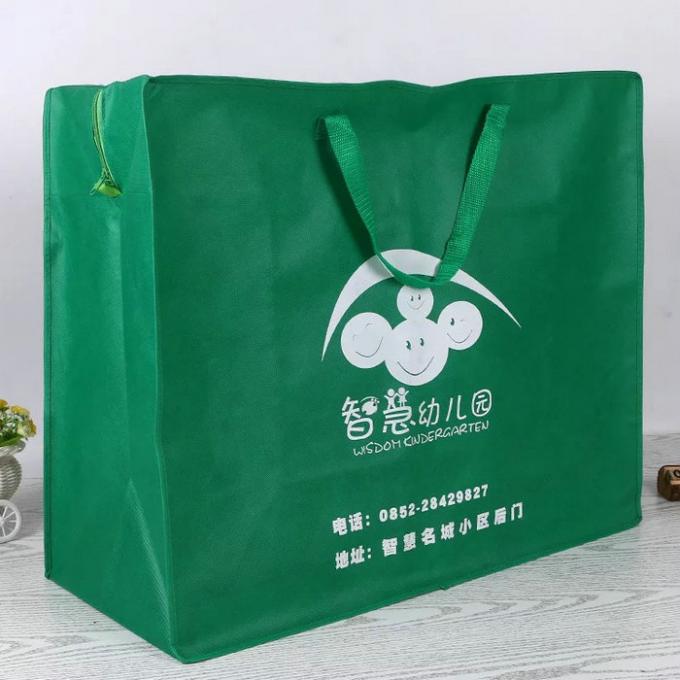 Di viaggio borse verde-cupo del tessuto non con stampa laminata di colore pieno